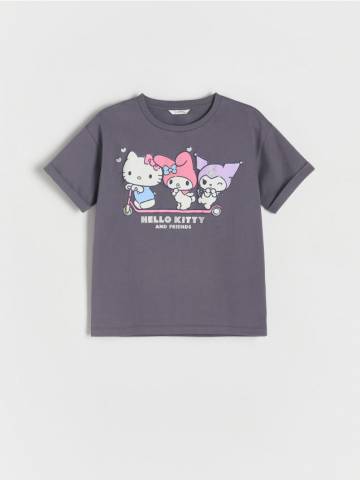 Reserved - GIRLS` T-SHIRT - сіро-фіолетовий - 537DB-94X Reserved - GIRLS` T-SHIRT - сіро-фіолетовий - 537DB-94X
