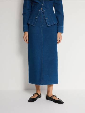 Reserved - Мідіспідниця - indigo jeans - 548EN-57J Reserved - Мідіспідниця - indigo jeans - 548EN-57J