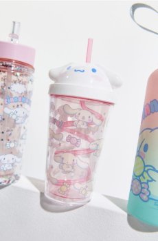 Бутилка зі соломинкою Cinnamoroll - різнобарвний