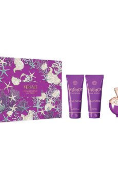 Парфюмированный набор женский Versace Dylan Purple (парфюмированная вода, 50 мл + гель для душа, 50 мл + лосьон для тела, 50 мл)