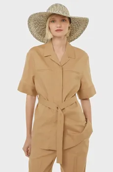 Женская бежевая рубашка SOFT TAILORED Бежевый 36 Calvin Klein K20K205599