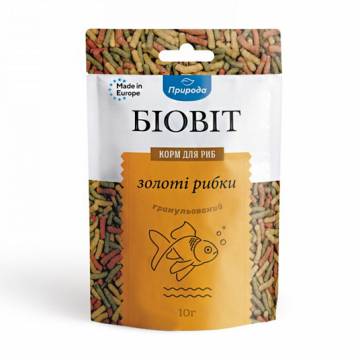 Гранулированный корм для аквариумных рыб Природа Биовит Золотые рыбки, 10 г Гранулированный корм для аквариумных рыб Природа Биовит Золотые рыбки, 10 г