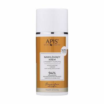 Увлажняющий крем для лица Apis Natural Cosmetics Moisturizing Cream с медом и куркумой, 100 мл Увлажняющий крем для лица Apis Natural Cosmetics Moisturizing Cream с медом и куркумой, 100 мл