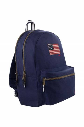 Детский рюкзак Polo Ralph Lauren цвет синий большой однотонный 9AR137 Детский рюкзак Polo Ralph Lauren цвет синий большой однотонный 9AR137