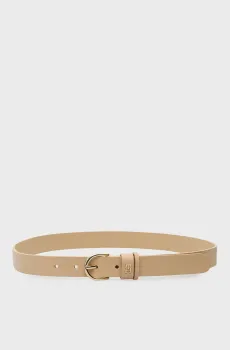 Женский бежевый кожаный ремень ESSENTIAL Бежевый 95 Tommy Hilfiger AW0AW16836