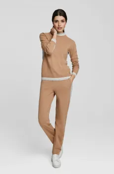 Женские бежевые кашемировые брюки Бежевый 44 MARC&ANDRE W23-00CH0310