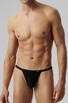 Мужские черные танга Черный XXL Atlantic MP-1587