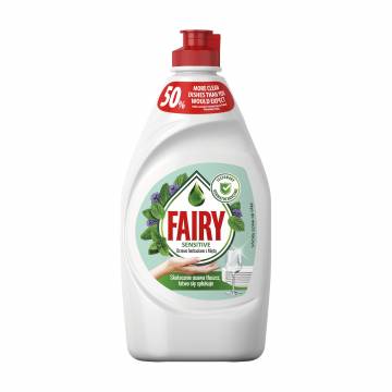 Средство для мытья посуды Fairy Sensitive Чайное дерево и мята, 450 мл Средство для мытья посуды Fairy Sensitive Чайное дерево и мята, 450 мл