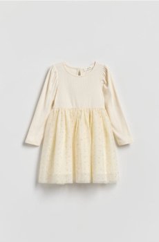 Reserved - Сукня зі спідницею з тюлю - нюдовий - 304IB-02X