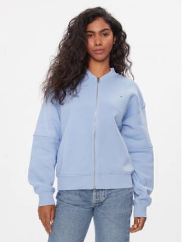 Tommy Jeans Світшот Tjw Zip Thru Bomber DW0DW17957 Блакитний Regular Fit Tommy Jeans Світшот Tjw Zip Thru Bomber DW0DW17957 Блакитний Regular Fit