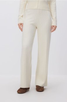 Reserved - Вязані штани - нюдовий - 552HH-02X