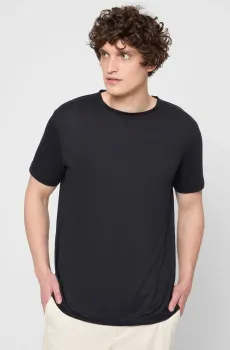 Мужская темно-синяя льняная футболка BECKHAM x BOSS Синий L BOSS 50552243;408