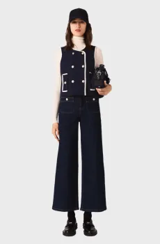 Женский темно-синий жилет Синий 34 MAJE MFPTO01226_Navy