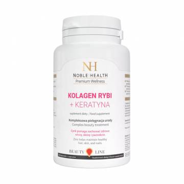 Комплекс по уходу за волосами, кожей и ногтями Noble Health Collagen + Ceratin Коллаген + кератин, 60 капсул Комплекс по уходу за волосами, кожей и ногтями Noble Health Collagen + Ceratin Коллаген + кератин, 60 капсул