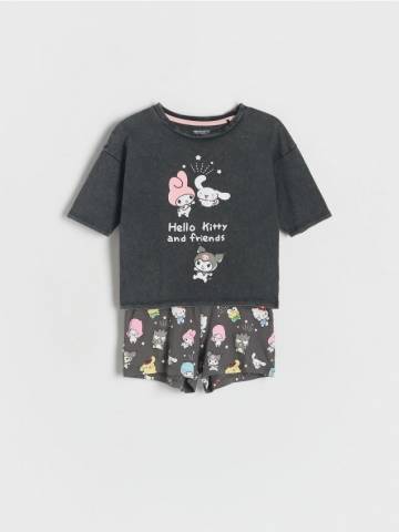 Reserved - GIRLS` PYJAMA - темно-сірий - 480CZ-90X Reserved - GIRLS` PYJAMA - темно-сірий - 480CZ-90X