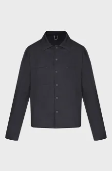 Мужская черная ветровка TECH COTTON STRETCH OVERSHIRT Черный XXL Calvin Klein K10K112781