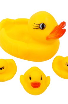 Детский набор резиновых игрушек Lindo Р 251 Утенок, от 9 месяцев