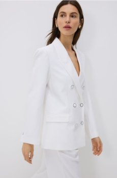 Reserved - Двобортний блейзер - кремовий - 147IS-01X