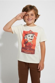 Бавовняна футболка з принтом PAW Patrol - пшеничний