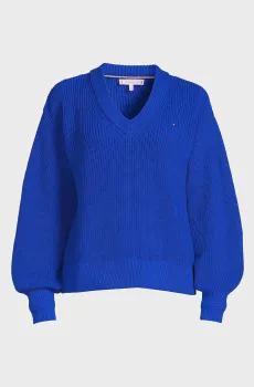 Женский синий пуловер Синий S Tommy Hilfiger WW0WW37006