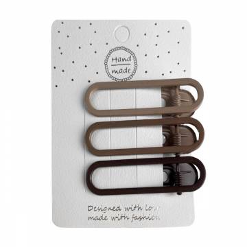 Набор заколок-зажимов для волос Chacott Hair Set Clips, Beige, 6 см, 3 шт Набор заколок-зажимов для волос Chacott Hair Set Clips, Beige, 6 см, 3 шт