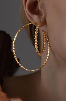 Позолоченные серьги Lilou Snake