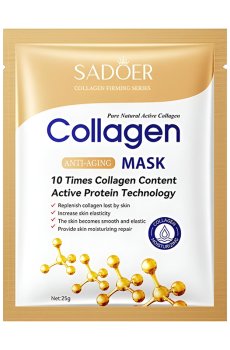 Антивозрастная тканевая маска для лица Sadoer Collagen Anti-Aging Mask, 25 г