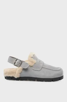 Женские серые замшевые клоги Cantabria Серый 38 PRPY PRFAS1125W