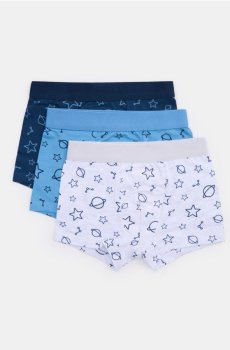 Бавовняні боксери з космічним мотивом 3 pack - різнобарвний