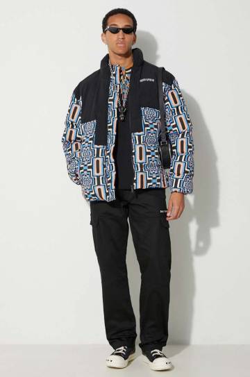 Хлопковая кофта Marcelo Burlon Optical Wings мужская цвет чёрный с принтом Хлопковая кофта Marcelo Burlon Optical Wings мужская цвет чёрный с принтом