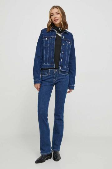 Джинсовая куртка Tommy Hilfiger женская цвет синий переходная Джинсовая куртка Tommy Hilfiger женская цвет синий переходная