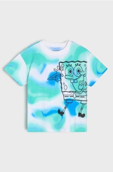 Футболка в стилі тай-дай SpongeBob SquarePants - різнобарвний