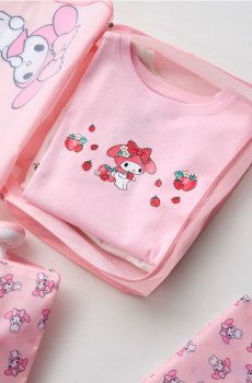 Бавовняна футболка з принтом My melody - рожевий