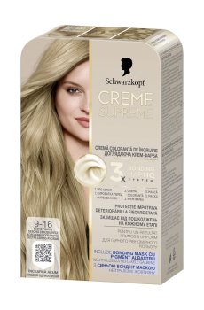 Перманентная крем-краска для волос Creme Supreme 9-16 Холодный пепельный экстра светло-русый, 182 мл