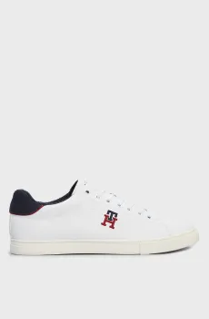 Мужские белые сникерcы CORE VULC VARSITY MONOGRAM Белый 44 Tommy Hilfiger FM0FM04350
