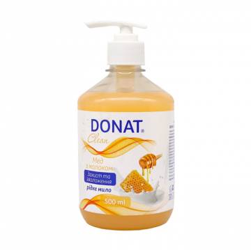 Жидкое мыло Donat Clean Мед с молоком, 500 мл Жидкое мыло Donat Clean Мед с молоком, 500 мл