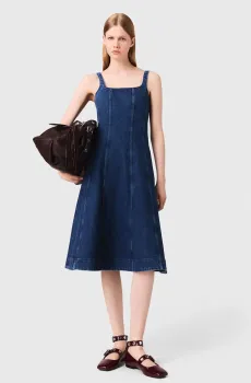 Женский синий джинсовый сарафан Синий 36 MAJE MFPRO04301_DENIM BLUE