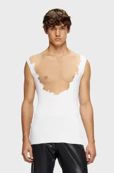 Мужской белый жилет K-ORAZIO Белый S Diesel A17164 0JQAI