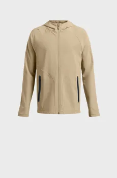 Детская бежевая ветровка UA B Unstoppable Full Zip Бежевый 7 Under Armour 1383126-299