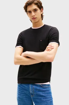 Мужская черная футболка ESSENTIAL SOLID Черный XL Tommy Hilfiger MW0MW37283
