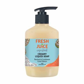 Жидкое крем-мыло Fresh Juice Superfood Baobab & Caribbean Gold Melon, 460 мл Жидкое крем-мыло Fresh Juice Superfood Baobab & Caribbean Gold Melon, 460 мл