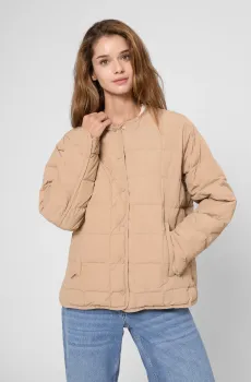 Женский бежевый пуховик Бежевый M PRPY PWOUTSKF0047