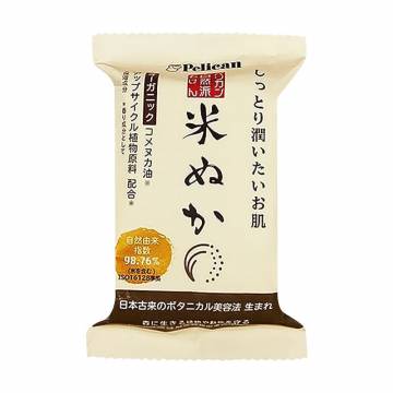 Натуральное твердое мыло Pelican Natural Rice Bran Soap с маслом рисовых отрубей, 100 г
