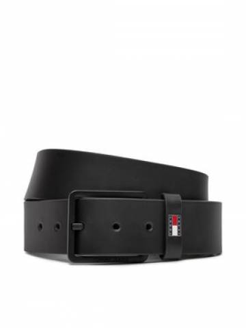 Tommy Jeans Чоловічий ремінь Tjm Flag Leather 4.0 AM0AM12420 Чорний Tommy Jeans Чоловічий ремінь Tjm Flag Leather 4.0 AM0AM12420 Чорний