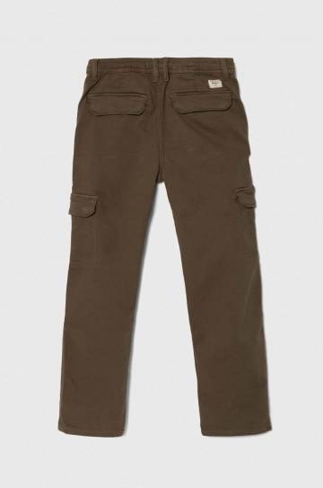 Детские брюки Pepe Jeans TADEO цвет зелёный однотонные Детские брюки Pepe Jeans TADEO цвет зелёный однотонные
