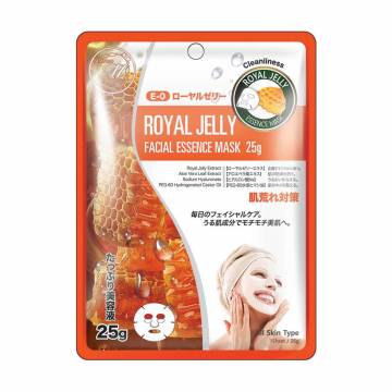 Тканевая маска для лица Mitomo 512 Royal Jelly Facial Essence Mask с маточным молочком, 25 г Тканевая маска для лица Mitomo 512 Royal Jelly Facial Essence Mask с маточным молочком, 25 г