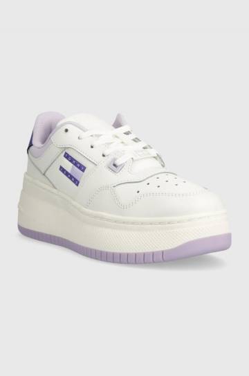 Кроссовки Tommy Jeans TJW RETRO BASKET FLATFORM ESS цвет фиолетовый EN0EN02506 Кроссовки Tommy Jeans TJW RETRO BASKET FLATFORM ESS цвет фиолетовый EN0EN02506