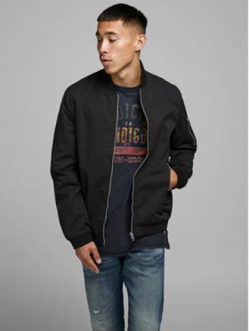 Jack&Jones Куртка бомбер Rush 12165203 Чорний Regular Fit Jack&Jones Куртка бомбер Rush 12165203 Чорний Regular Fit