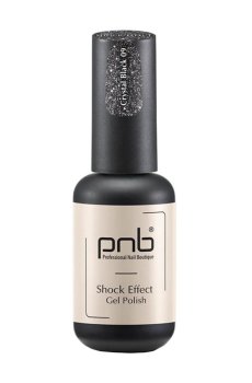 Уценка! Гель-лак для ногтей PNB Shock Effect Gel Polish 09 Crystal Black, 8 мл