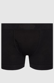 Черные трусы-боксеры с узором логотипа